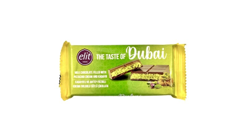 Čokoláda Dubai pistácia 90g Elite