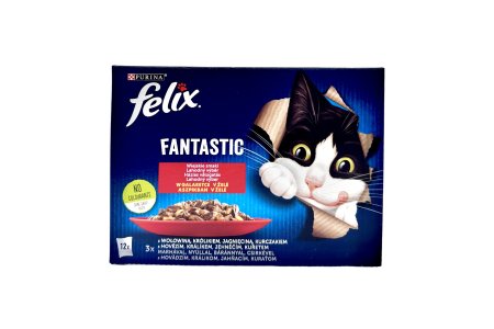 Krmivo Felix Fantastic kura/hovädzie/králičie/jahňacie 12x85g