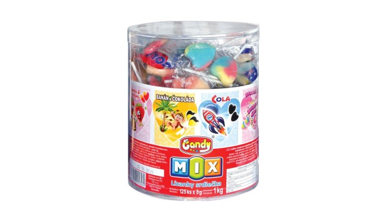 Lízanka srdiečko MIX 8g
