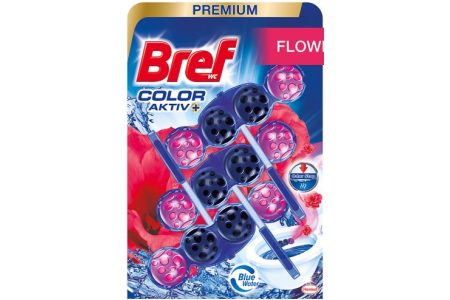 WC blok Bref Color Aktiv 3x50g Flowers