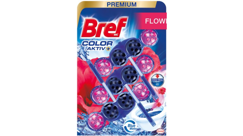WC blok Bref Color Aktiv 3x50g Flowers