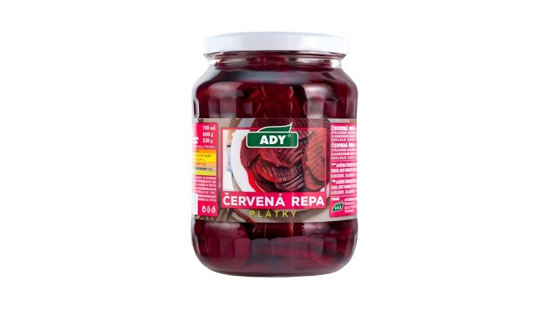 Červená Repa Plátky 720ml PP 350g Ady