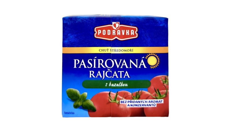 Paradajky Pasírované s Bazalkou 500g Podravka