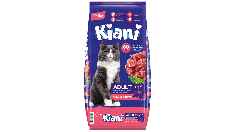 Krmivo Mačka granule hovädzie 1kg KIANI