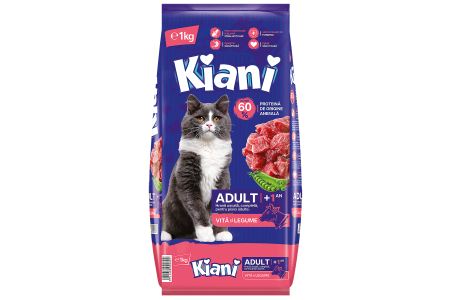 Krmvo Mačka granule hovädzie 1kg KIANI