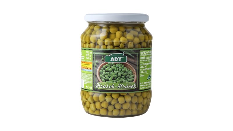 Hrášok 720ml PP 420g Ady