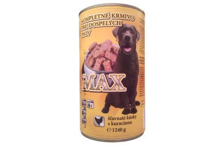 Krmivo Pes Kúsky Kura 1240g Max