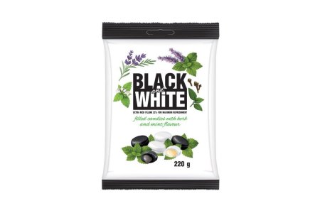 Cukríky BLACK & WHITE furébylinky a mäta 220g