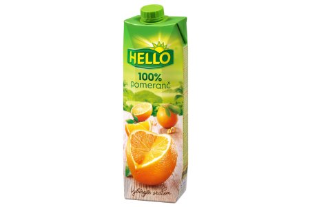 Džús Pomaranč 100% 1l Hello
