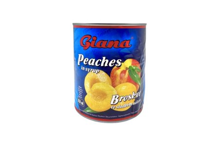 Kompót Broskyne lúpané polené 850ml Giana