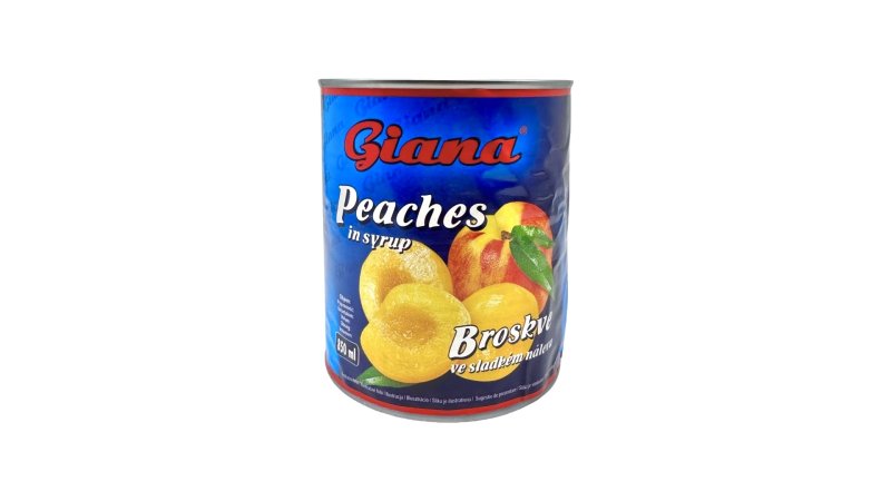 Kompót Broskyne lúpané polené 850ml Giana