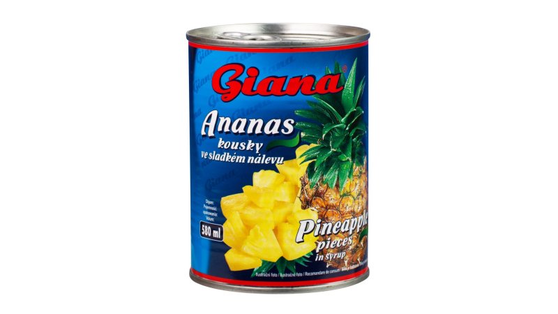 Kompót Ananás kúsky 580ml Giana