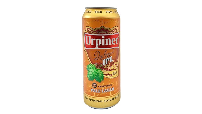 Pivo Urpiner 13% IPL 0,5l plech