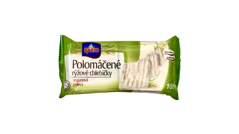 Chlebíčky Ryžové Polomáčané v Jogurtovej poleva Racio 100g