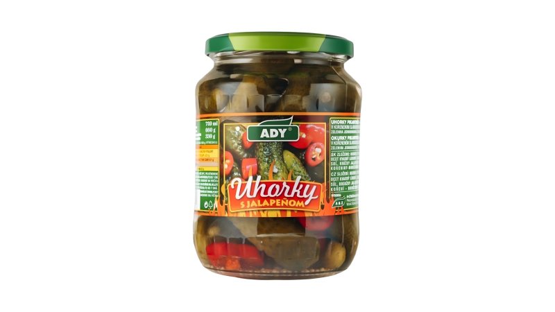 Uhorky s Jalapeňom 720ml PP 330g Ady