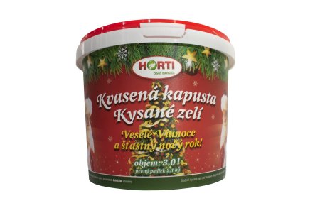 Kapusta kvasená v slanom náleve 3 kg vedierko HORTI