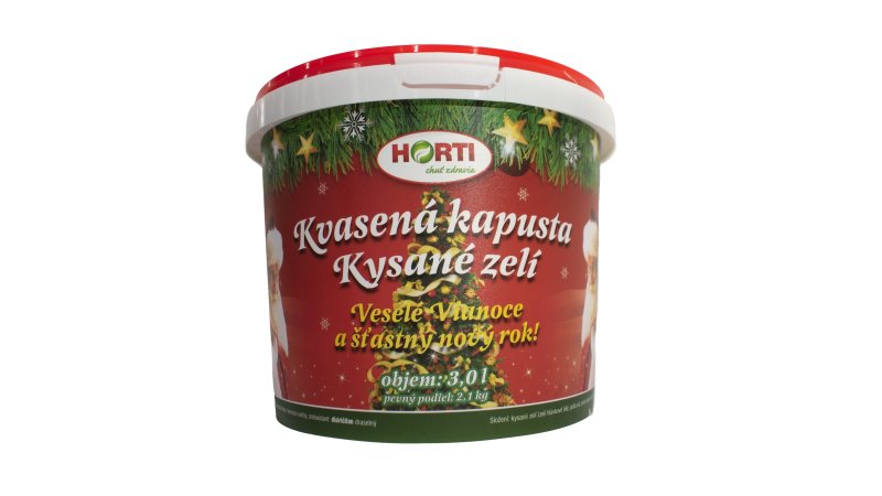 Kapusta kvasená v slanom náleve 3 kg vedierko HORTI