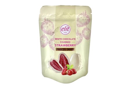 Jahody biela čokoláda lyofilizované 90g Elit