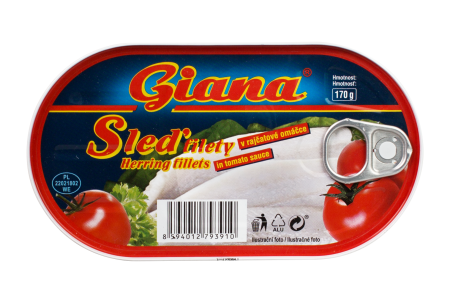 Sleď filety v paradajkovej omáčke 170g Giana