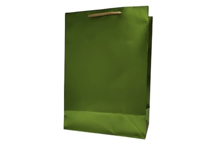 Taška Darčeková Veľká Metalic Satén Zelená 22x32x11cm