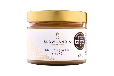 Krém mandľový jemne sladký 250g sklo Slowtella