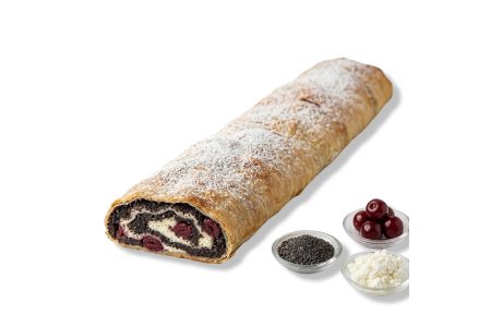 Štrúdľa mak-tvaroh-višne 1000g (2ks v balení)