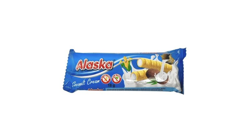 Trubičky kukuričné Alaska Kokos 18g