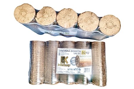 Brikety Drevené Valec Bez diery 10kg