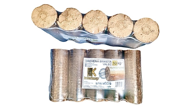 Brikety Drevené Valec Bez diery 10kg