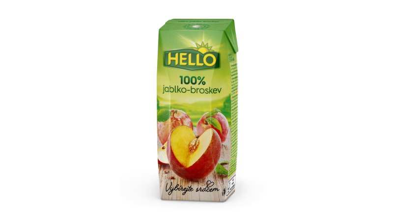 Džús Jablko-Broskyňa100% 250ml Hello