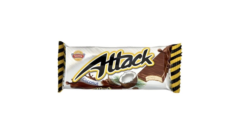 Oblátky Attack Kokos 30g clm.Sedita