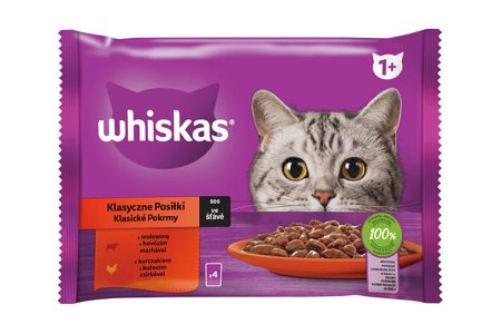 Krmivo Whiskas kapsičky Klasicky vyber 4x85g