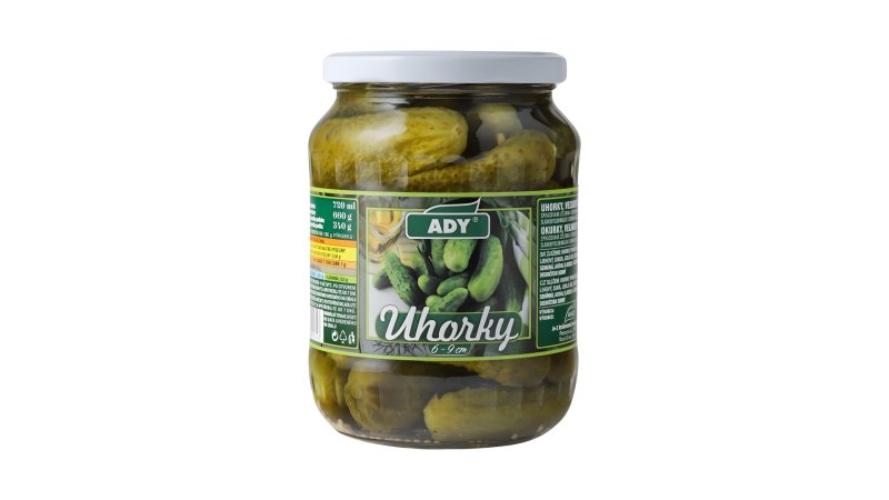 Uhorky 6-9cm 720ml PP340g Ady