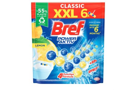 WC blok Bref Power Aktiv 6x50g Lemon