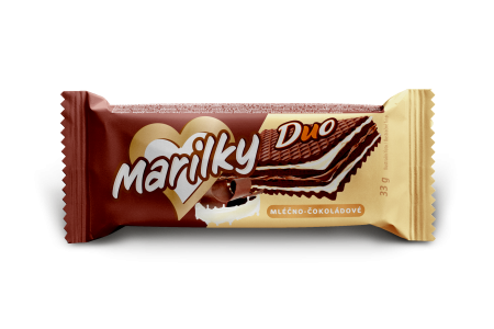 Oblátky Marilky Duo mlieko-čokoláda 33g