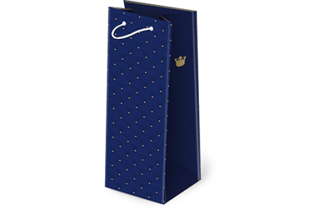 Taška darček Fľaša Modrá 12x36,9x11cm