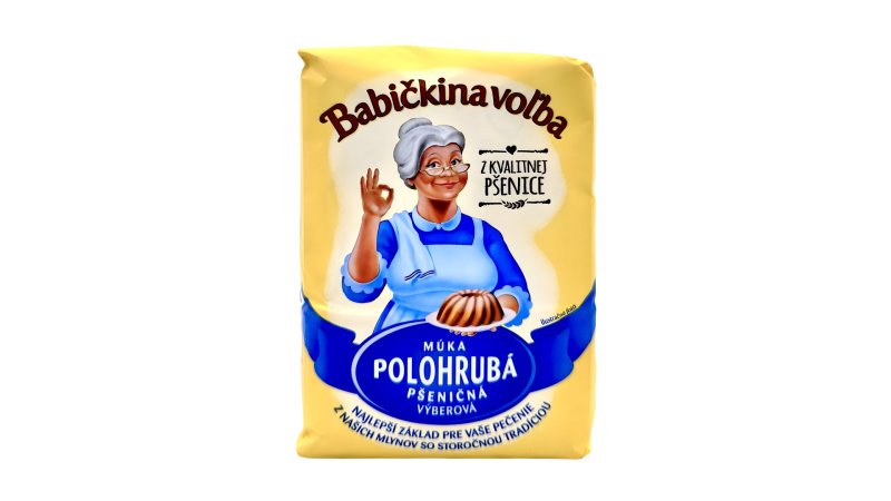 Múka pšeničná Polohrubá 1kg Babičkina voľba