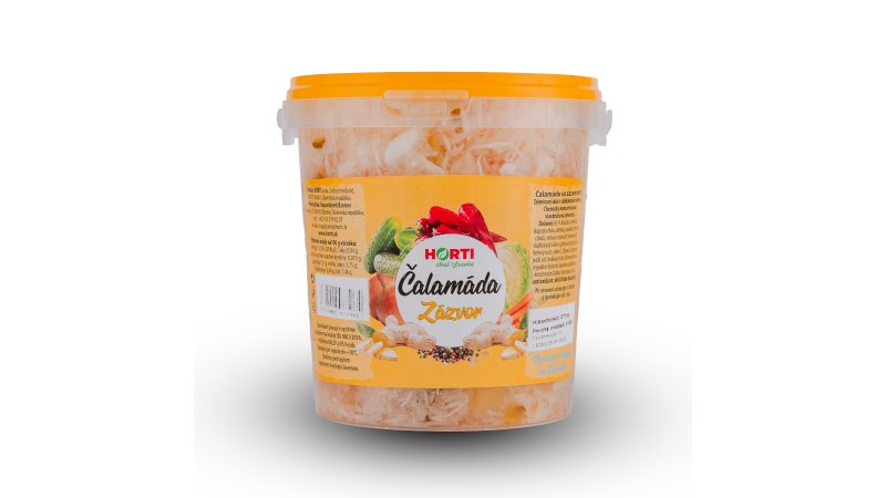 Čalamáda so zázvorom - Zeleninový šalát v sladkokyslom náleve 870g HORTI