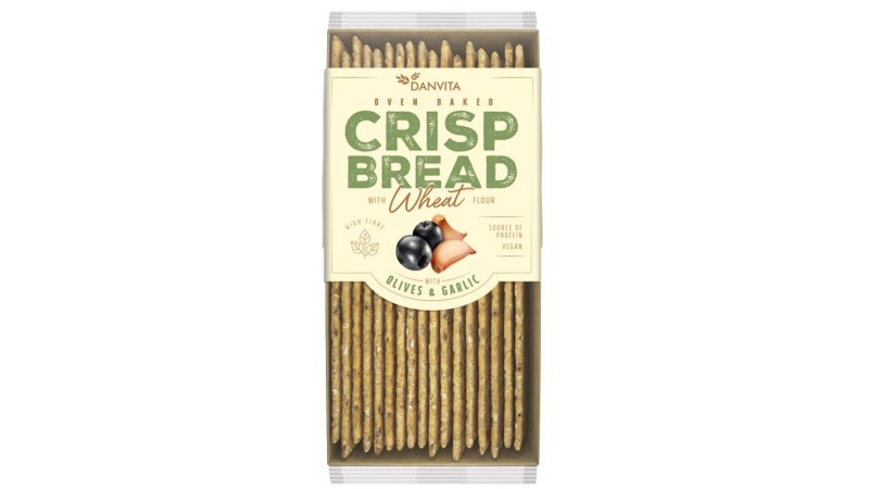 Plátky pšeničné Danvita130g oliva a cesnak