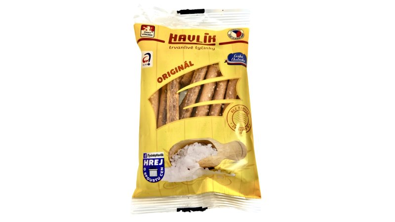 Havlík tyčinky slané príchuť syra 90g