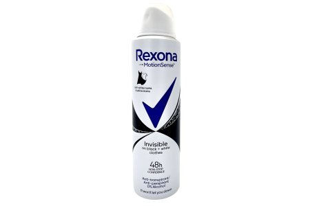 Antiperspirant Rexona 150ml Invisible on B&W Clothes Women