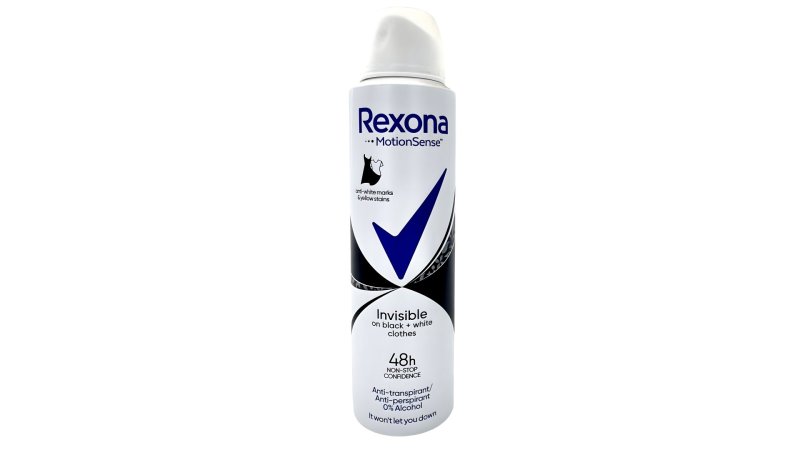Antiperspirant Rexona 150ml Invisible on B&W Clothes Women