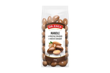 Mandle v mliečnej čokoláde 250g ENSA