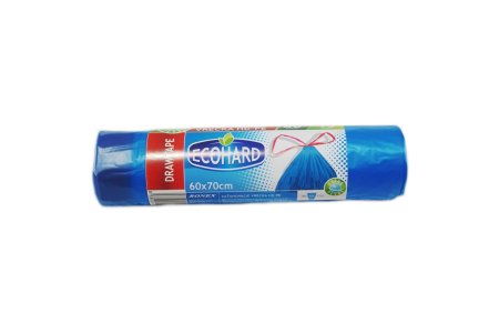 Vrecia na odpad Zaťahovacie 60x70cm/60L/17mik/15ks/HDPE Ecohard modré