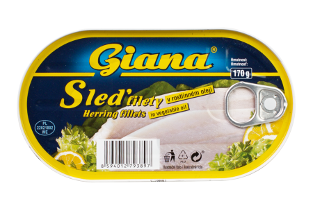 Sleď filety v rastlinnom oleji 170g Giana