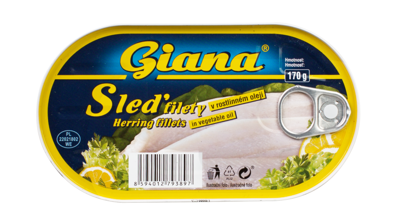 Sleď filety v rastlinnom oleji 170g Giana