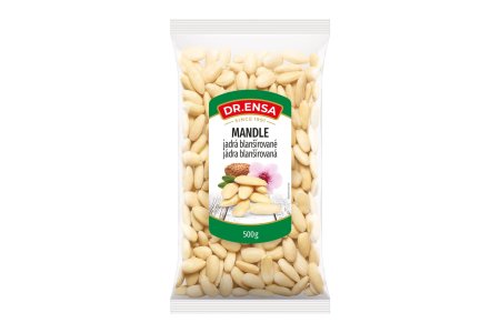 Mandle blanšírované 500g Dr.ENSA