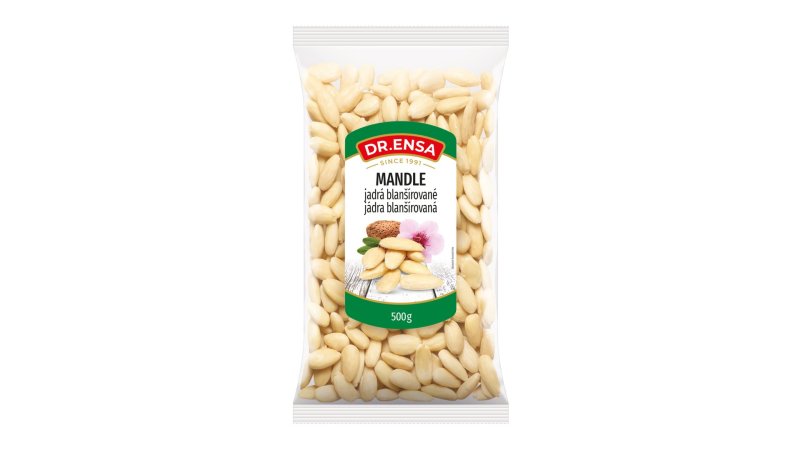 Mandle blanšírované 500g Dr.ENSA