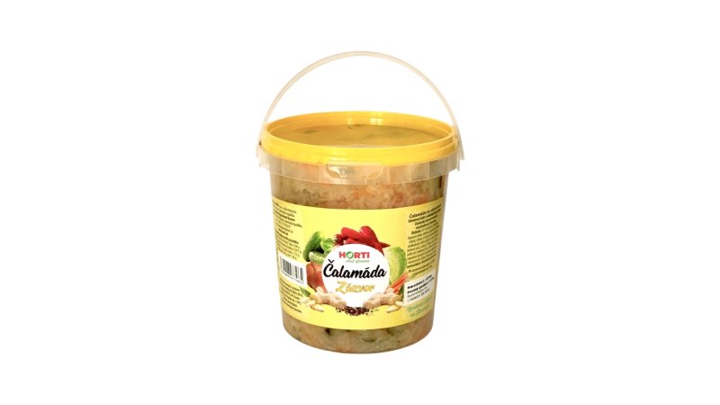Čalamáda so zázvorom - Zeleninový šalát v sladkokyslom náleve 870g HORTI