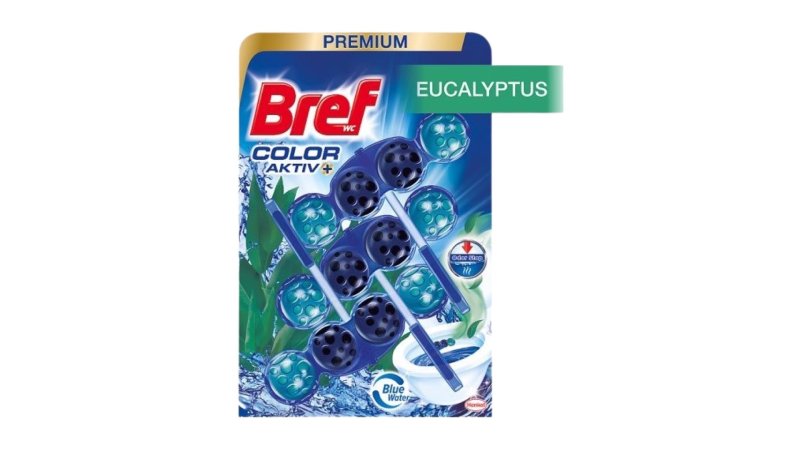 WC blok Bref Color Aktiv 3x50g Eukalyptus